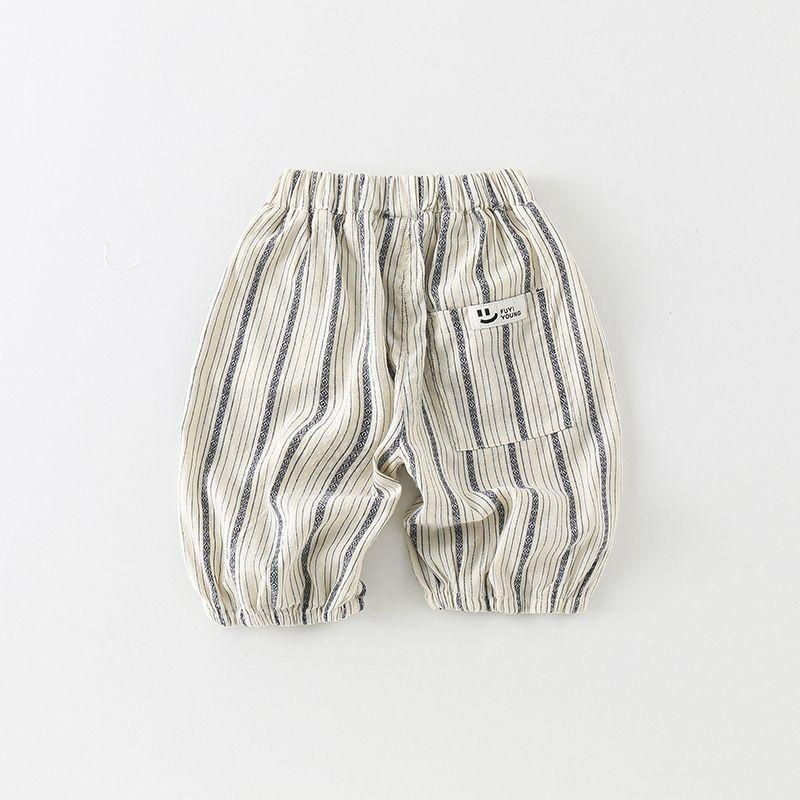 Kinder-Shorts Jungen-Shorts Sommer Freizeit Gestreift Fünfviertel-Hosen Baby-Shorts