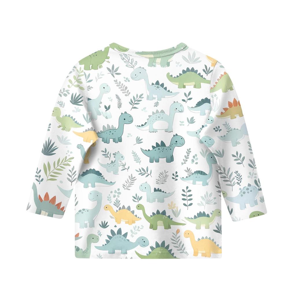 Barn 3/4 Ärm Toppar Casual Tryck T-shirt Rund Hals Pullover Blus