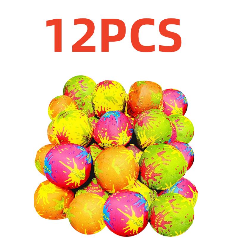 12Pcs Reusable Water Balloons Absorbent Soaker Water Balls for Kids Summer Beach Swimming Pool Party Favors Kids Pool Toys