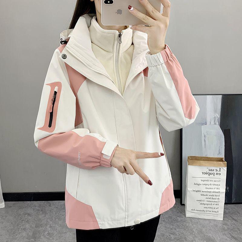 Luotuo Unisex 3-in-1 Detachable Waterproof Ski Jacket with Hood for 2025 Autumn/Winter