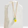 Collana con Ciondolo Fiore di Limone e Frutta Carino alla Moda per Donne Leggera Minimalista Collana Gioielli Regali per Vacanze Estive