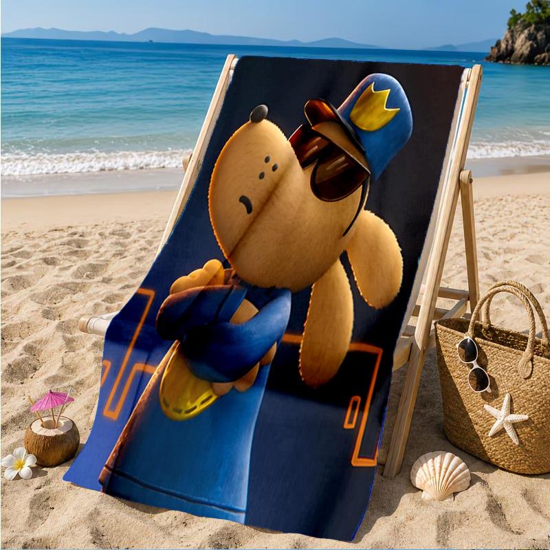 Dog Man And Friends Adventure Beach Towel, Quick-drying, Easy to Care for, Suitable for Both Fitness and Beach Vacations,Sports Essential
