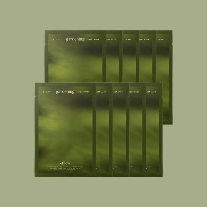Gardening Smooth Soft Mildly Acidic Vegan Mask Pack 10 Sheets