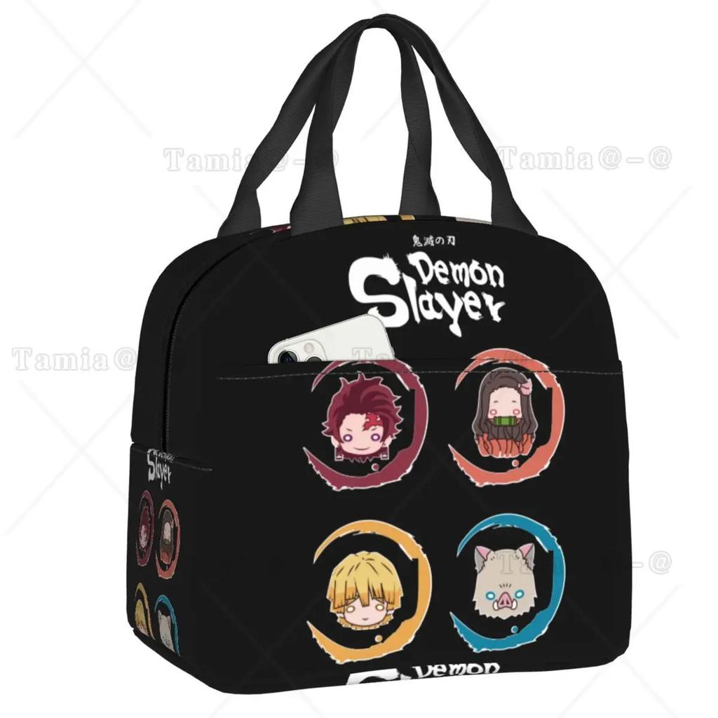 Nezuko Kamado Demon Slayer Termiczna Torba na Lunch Kimetsu no Yaiba Pojemnik na Lunch Wielokrotnego Użytku do Pracy Wielofunkcyjny Pojemnik na Jedzenie