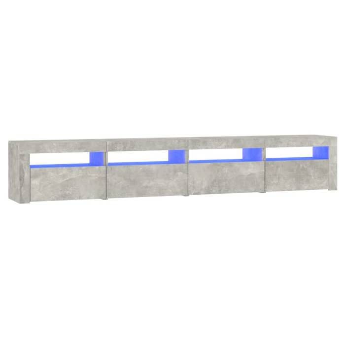 VidaXL Meuble TV avec Lumières LED Centre de Divertissement Rangement Meuble Média Meuble de Salon Salle de Séjour Maison 3152765