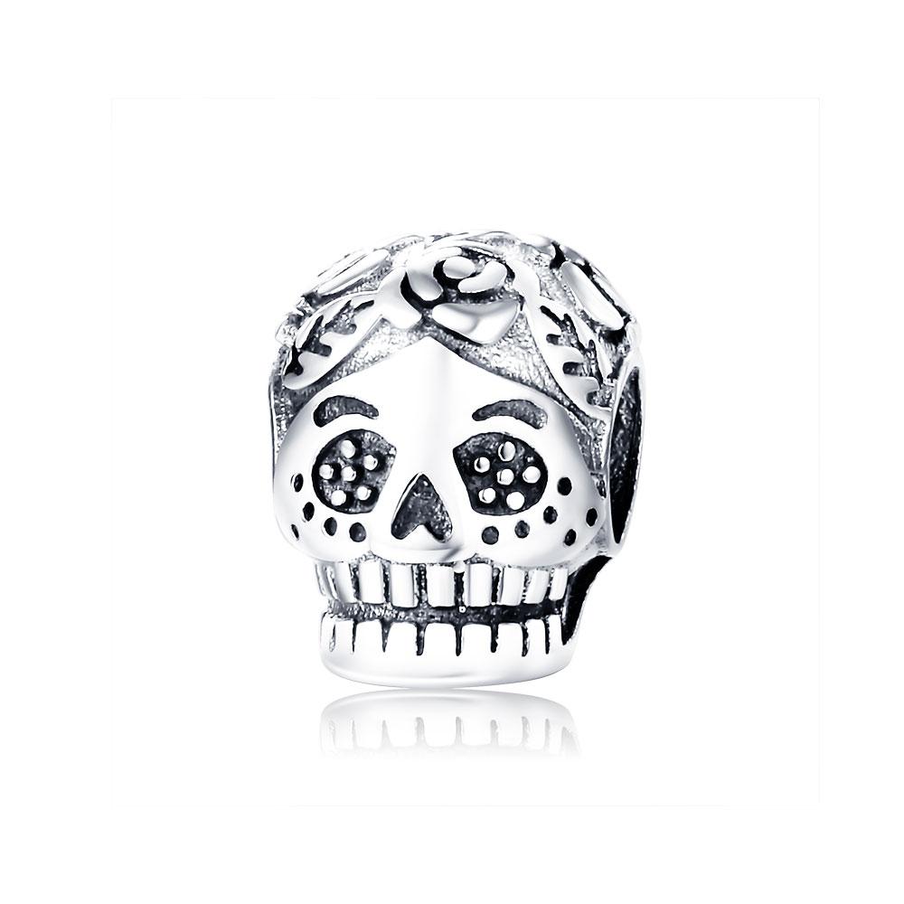 Brand New Copper Metal Halloween Glow-in-the-dark Coffin Boo Skull Pumpkin Charm Bead Component Bracelets Pendant Bead Component High Quality Fine