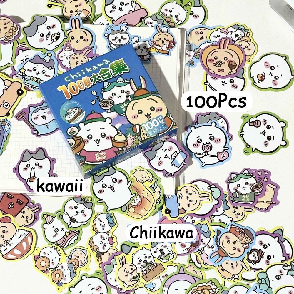 60100Pcs Chiikawa Hachiware Usagi Stickers Cartoon Laptop Phone Case Luggage Fridge Decal Graffiti Waterproof Sticker Toys