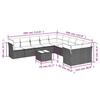 VidaXL Salon de Jardin avec Coussins 11 pcs, Canapés de Terrasse, Ensemble de Meubles de Patio, Mobilier d'Extérieur, Marron 3218253