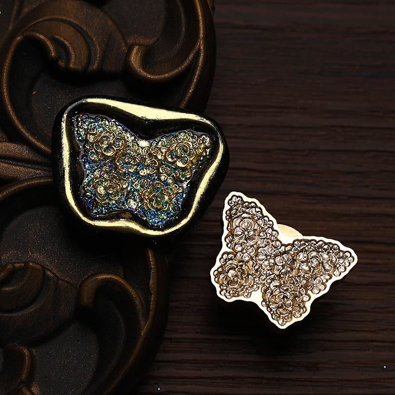 Insect Butterfly Cicada Pattern Wax Seal Stamp Retro Sealing Wax Stamp Replace Head Scorpion Rose Decorate Gift