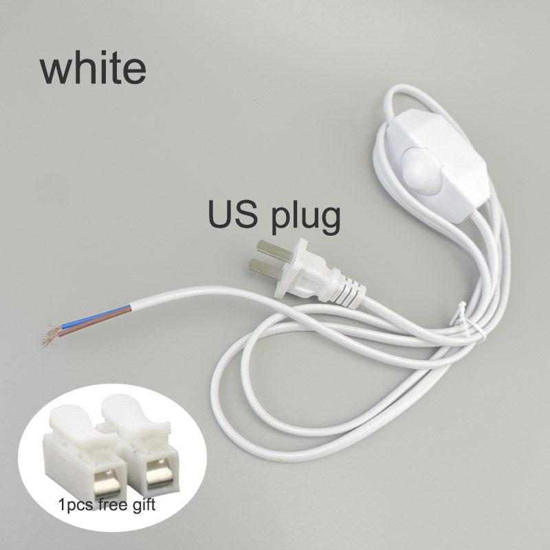 Dimmable Power Switch Cable Light Bulb Modulator Lamp Line Dimmer Controller Table Lamp Wire Ac 110V 220V Black White Eu Us Plug