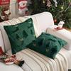 Christmas Tree Three-dimensional Plush Backrest Pillowcase, Bedroom Sofa Cushion Cover Without Core.