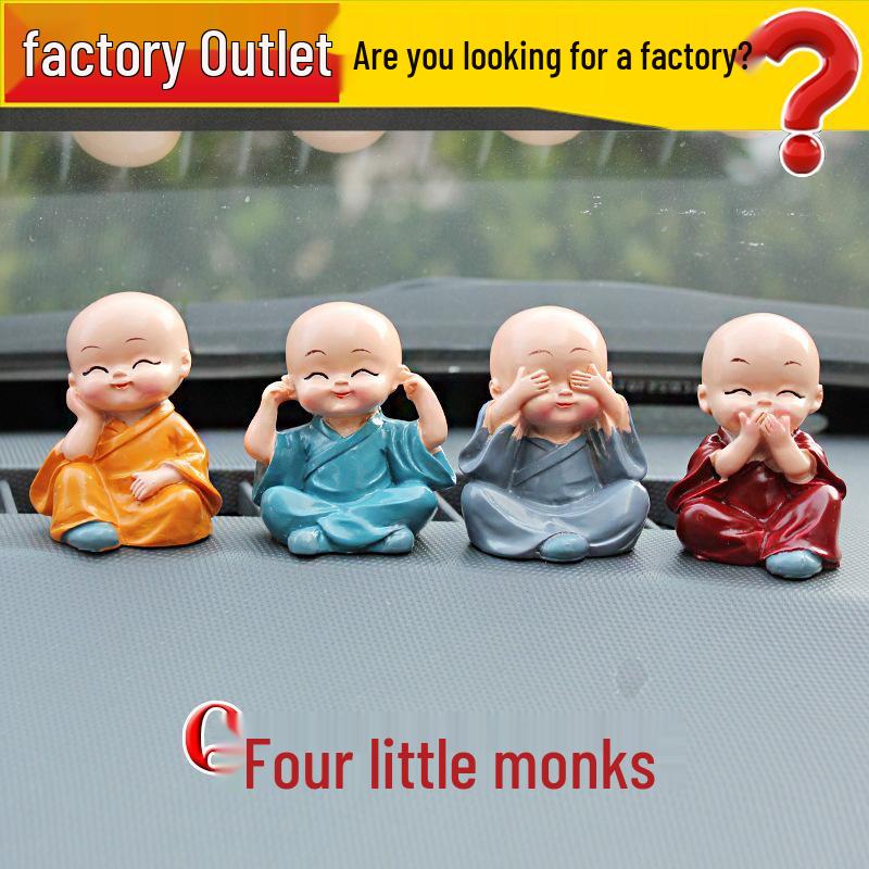 

Creative No Evil Monks Car Ornaments - Cute Interior Decorations for Men and Women