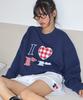 RONRON I Luv Rr Sweatshirt Navy