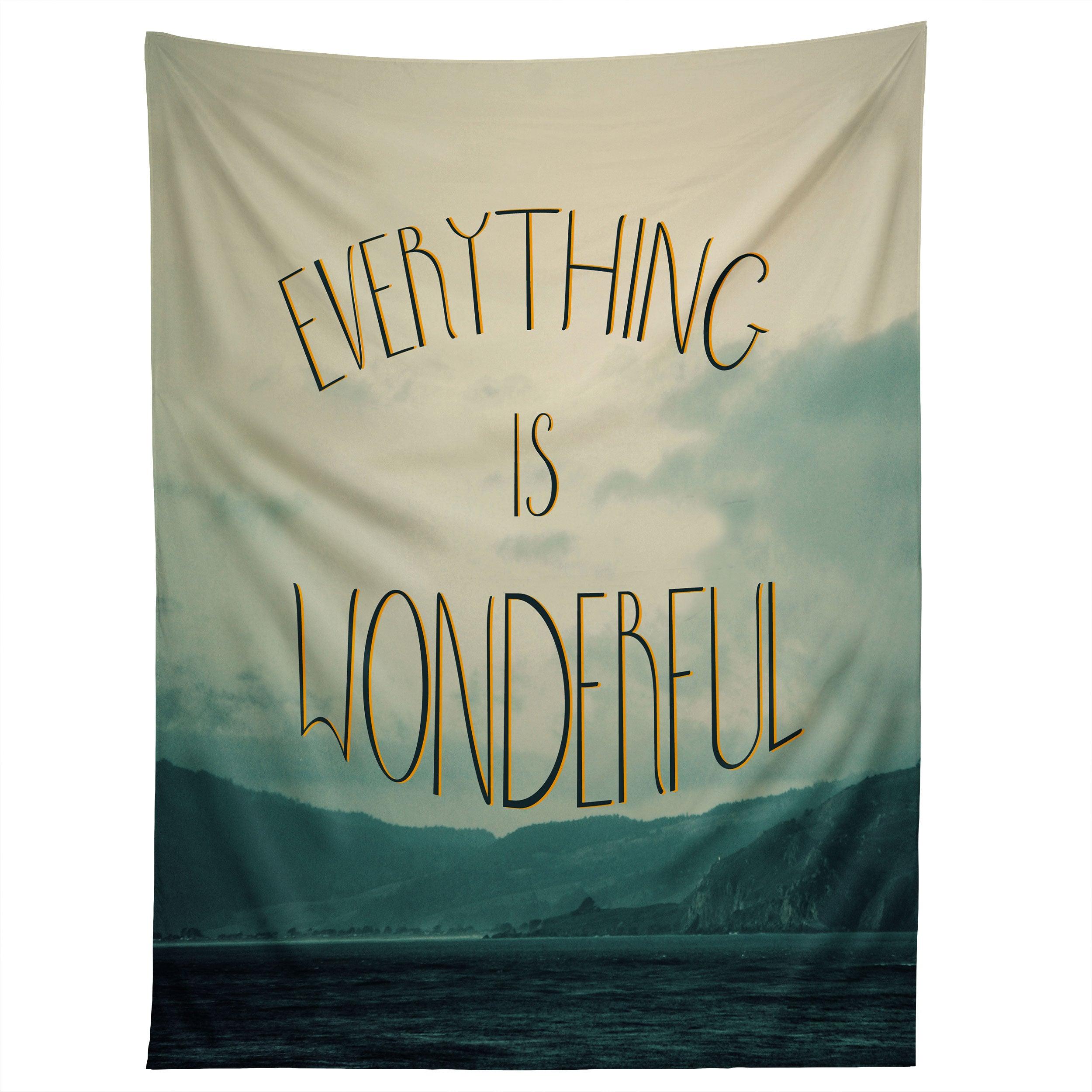 EVERYTHING IS WONDERFUL tapestry 75x100