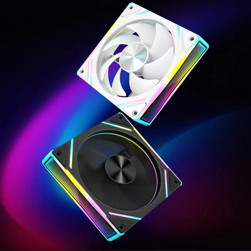12Cm Argb 4 Pin Computer Case Fan Quiet Cooling 12V Large Air Volume 800-1600Rpm For Desktop Gaming Pc Build