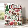 Christmas cartoon digital-printed polyester Bedroom velvet flannel cover blanket Fleece soft sofa cover blankets for beds