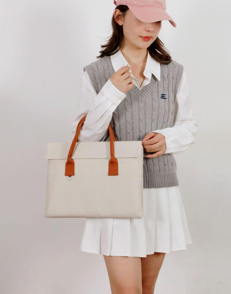 17-inch Lightweight Japan-Korea Laptop Commuting Handbag with Printed Logo