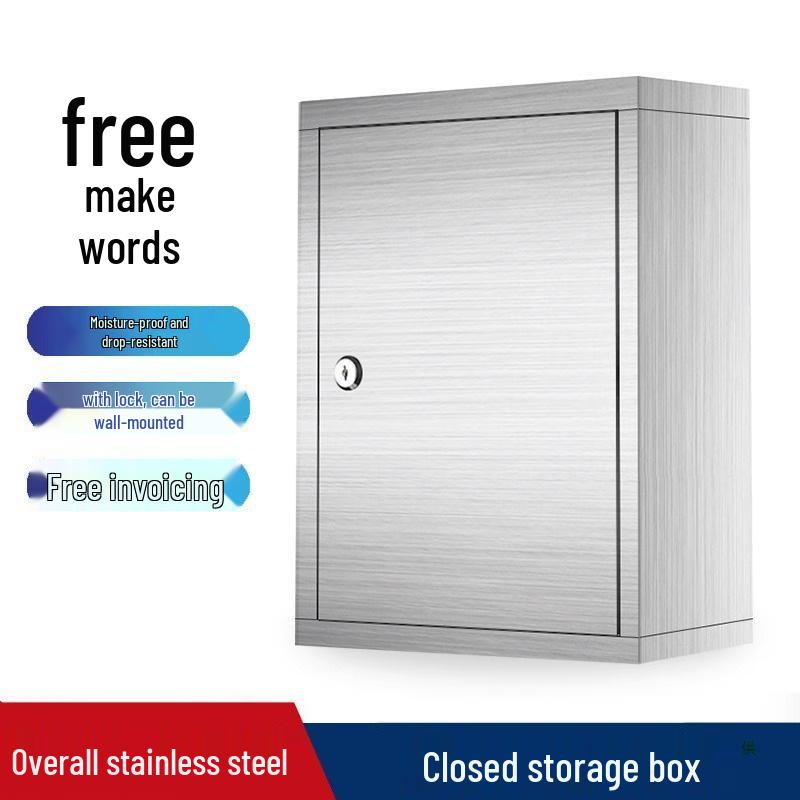 Lockable Wall-Mounted Stainless Steel Phone and Data Storage Box
