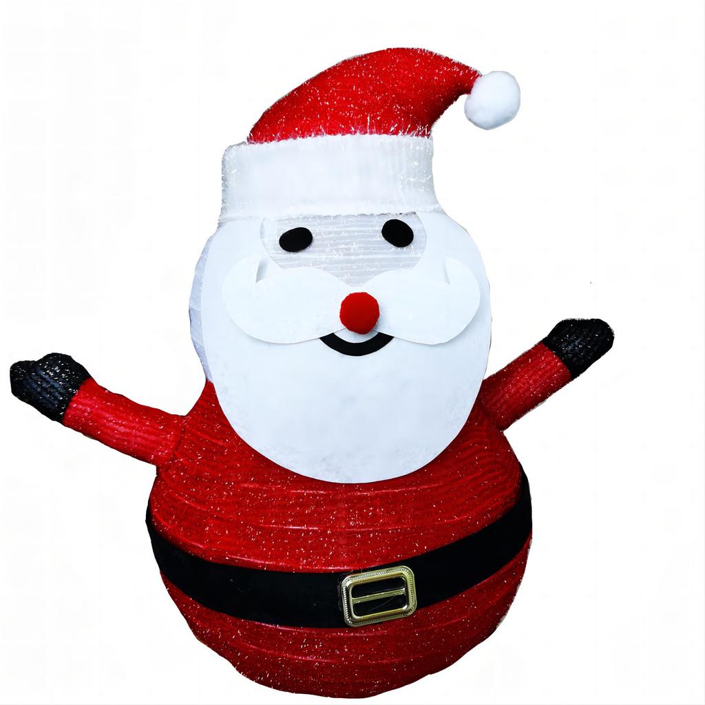 Christmas Snowman Decoration With LED Light 1.98FT Collapsible Christmas Snowman Santa Decor For Indoor Outdoor