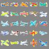 51pcs Waterproof Cartoon Airplane & Vehicle Stickers for Journals and Thermos Cups