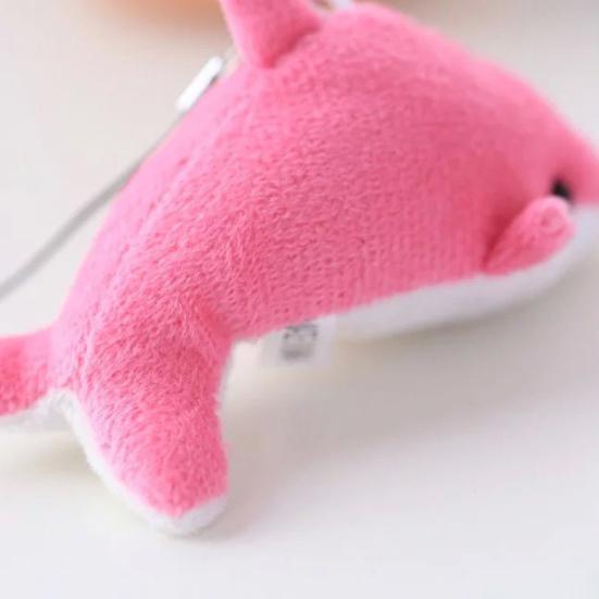 7,5cm Delfin Plüsch Anhänger 3D Augen Niedliche Tierpuppe Plüschtier Hängende Dekoration Weiches Stofftier Meeresbewohner Plüschpuppe Rucksack Anhänger Kinder Mädchen Geschenk