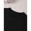 European size Girls round-neck short-sleeved T-shirt with colorful doughnut pattern print