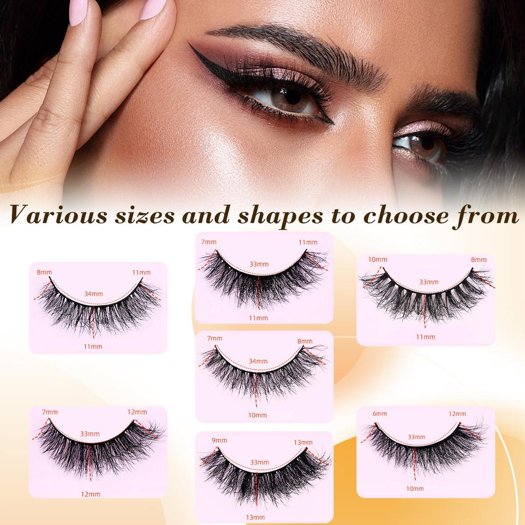 TORMEN 7 Sets of Thick and Fluffy 3D Curling Professional Thick and Natural Thick and Soft Eyelashes Eyelashes, Eyelashes, Eyelashes, Eyelashes,