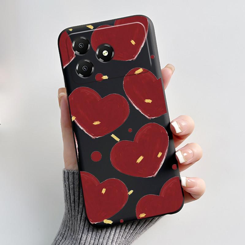 Custodia Carina a Cartoni Animati Per ZTE Blade A36 Guscio Stampato Cover Protettiva Guscio Nero in Morbido Silicone