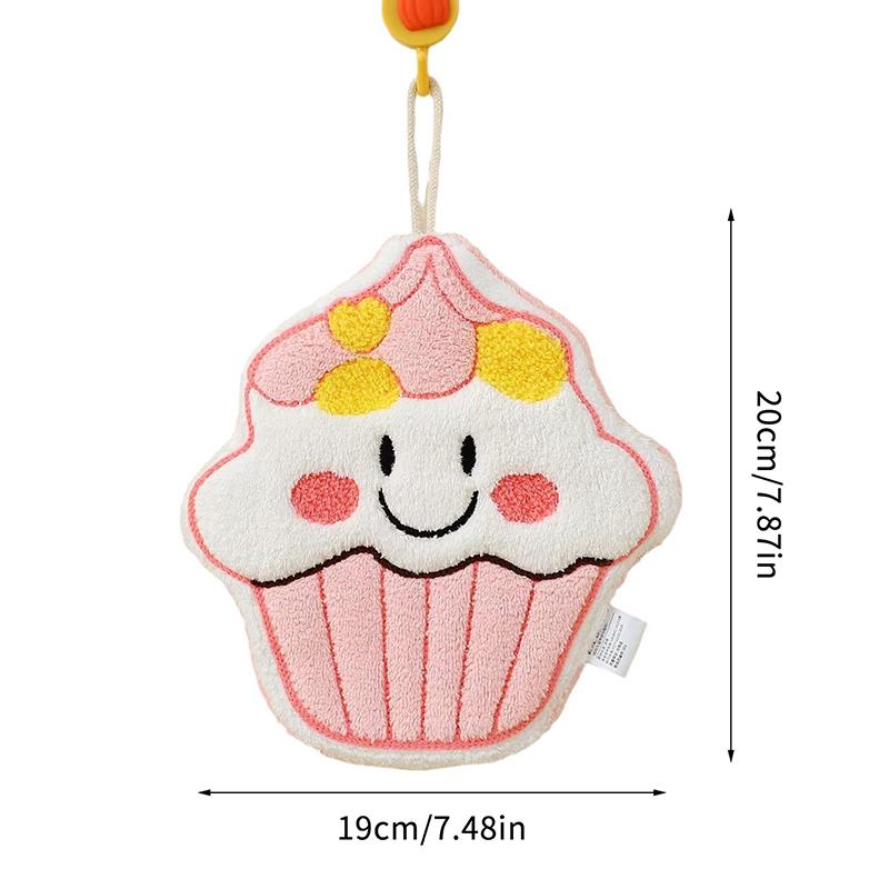 Cute Hand Towel Bread Biscuit Shape Cleaning Cloth Thicken Kitchen Cleaning Rag Soft Bathroom Wipe Towel Home Supplies