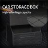 Car PU Leather Trunk Storage Box Portable Foldable Storage Car Multiuse Storage Car Trunk Bag Auto Storag Box
