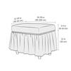 Universal Stool Cover Seersucker Footrest Slipcover Easy Install Ottoman Protector  Dining Room