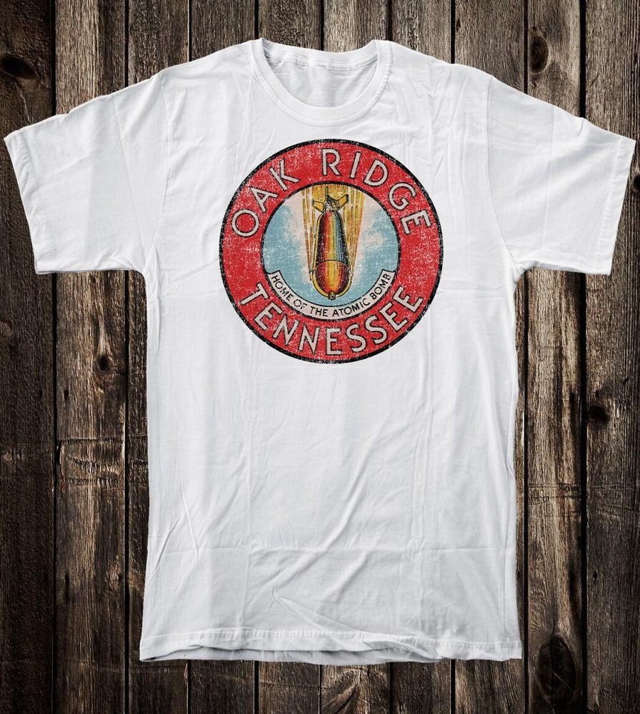 

Retro Travel Tee T Shirt Vtg Tourist State Tennessee Oak Ridge Atomic Bomb 4XL