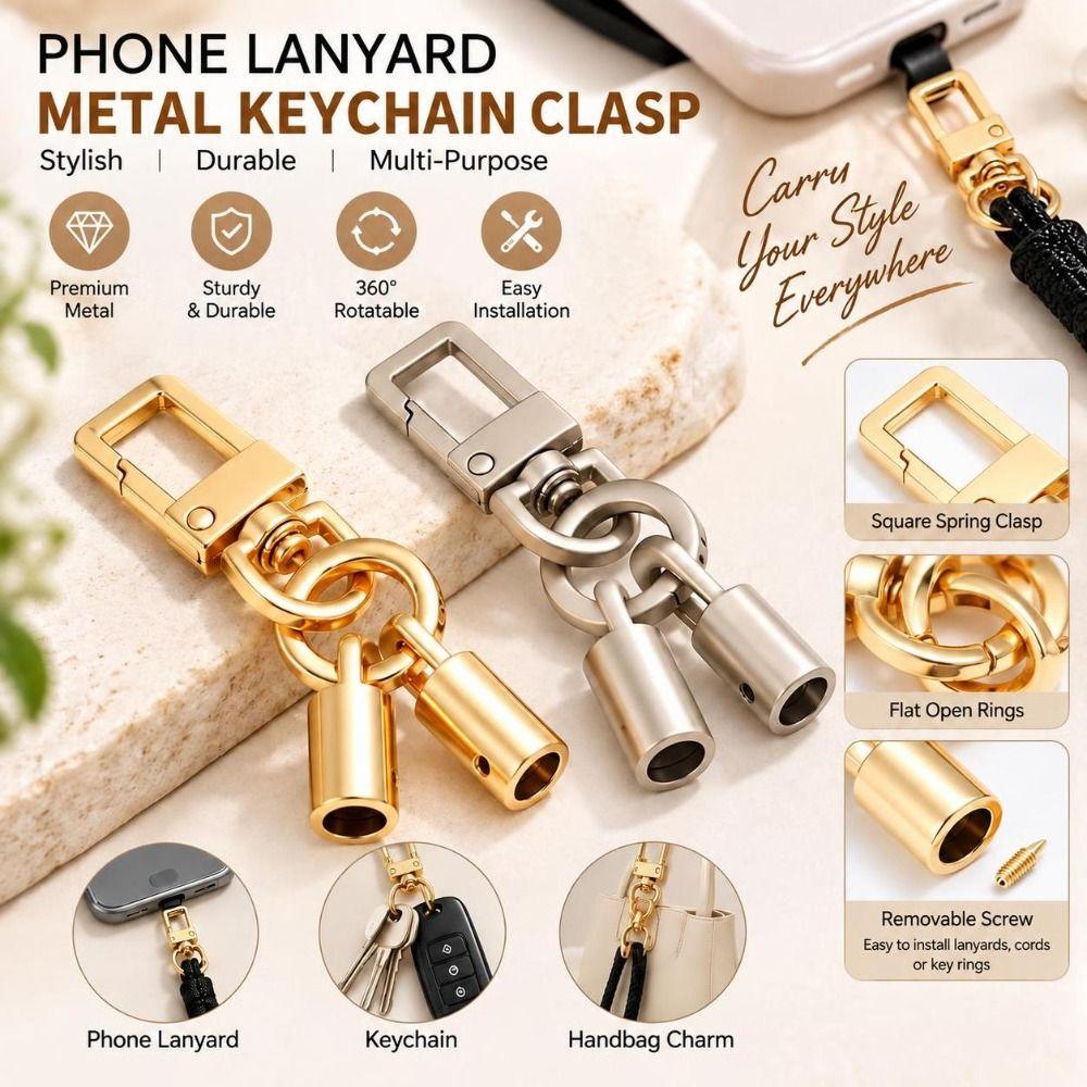 Alloy Lobster Clasps Rotatable Bags Pendant Hooks Leather Cord End Caps Jewelry Accessories