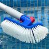 Pool Brush Pool Corner and Stair Brush Curved End 180 Degree Rotating Pool Cleaning Brush for Inground & Above Ground Pool