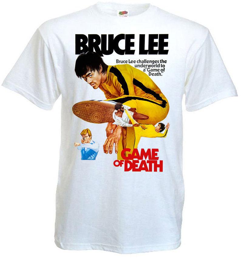 GAME OF DEATH Bruce Lee Movie Poster T-shirt white all sizes XXL