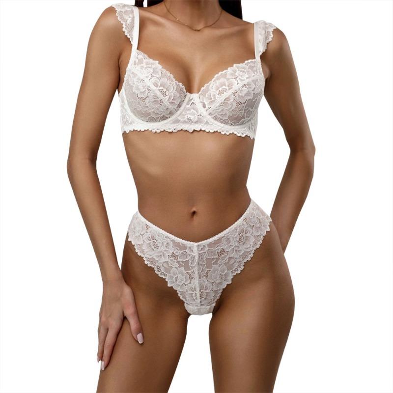 Lace bra shaping lace decoration sexy lingerie set