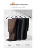 Woodpecker Men's Elastic Waist Wool Trousers - Loose Wide-Leg Casual Pants for Spring & Autumn