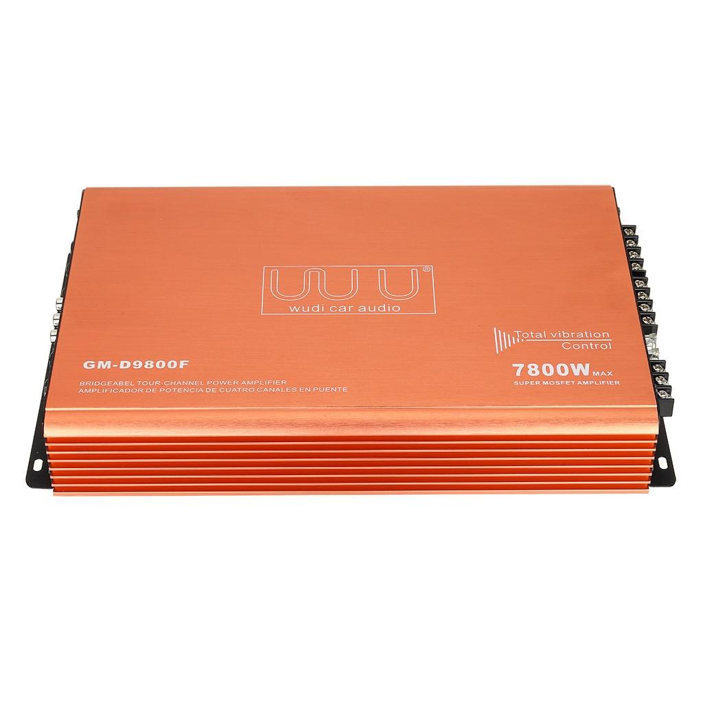 7800W 4 Channel Car Amplifier Speaker Vehicle Amplifier Power Stereo Amp Auto Audio Power Amplifier Car Audio 352*218*53mm