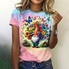 Christmas Santa Claus 3D Print Women's T-Shirts Casual Tops O-Neck T Shirt Y2k Harajuku Short Sleeve Street Tees Female Clothing