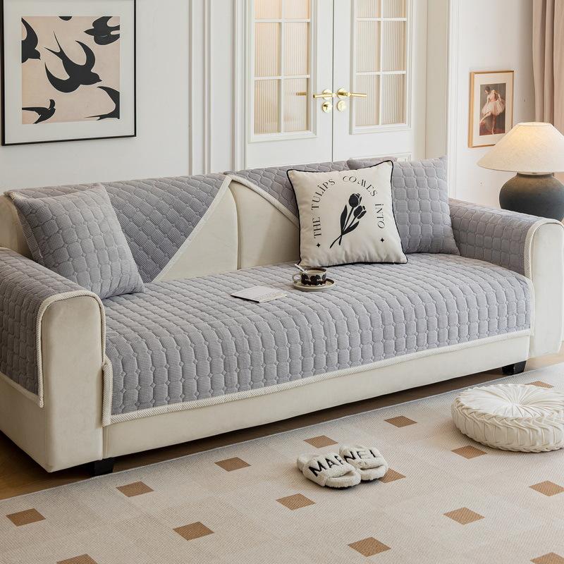 

Вельветовая подушка для дивана Осень и зима Новая универсальная нескользящая подушка для сиденья на все четыре сезона Зимний чехол Тканевое полотенце Простой чехол 70*70cm