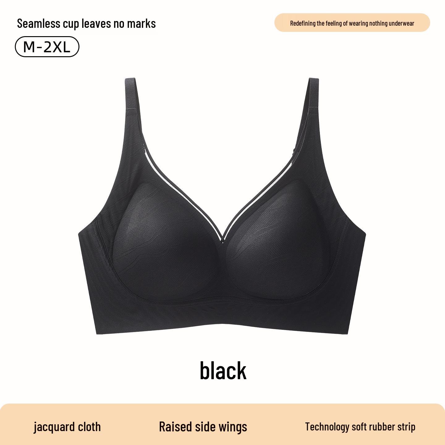 

Женский бесшовный формирующий бюстгальтер без косточек: Предотвращающий провисание, Фиксированная чашка, Удобная посадка M 45-50kg