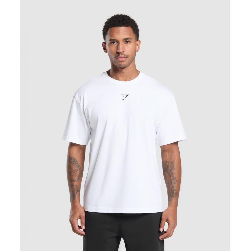

Gymshark Gs66 Graphic Oversized T shirT whiTe C1a4l Wb57 3XL