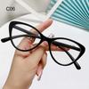 Retro Cat Eye Glasses for Women Fashion Blue Light Blocking Glasses Computer Games Reading Eyewear Clear Lens Black Frame