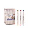 36-Color Double-Ended Oil-Based Marker Pen Set with Four-Sided Barrel for Art, Journaling, and Painting - Perfect Gift for Students and Children