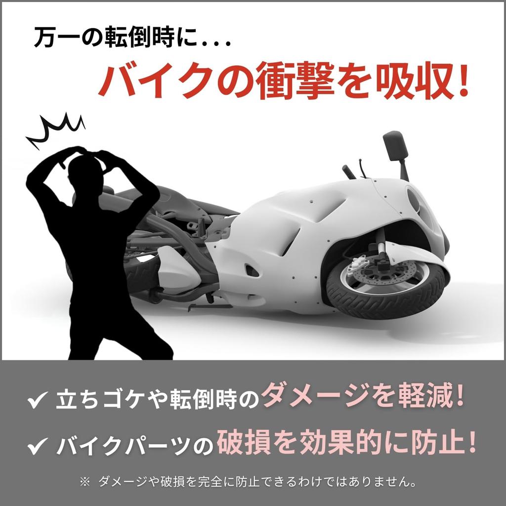 RiNan. Engine Frame Muffler Slider Crash Guard General Purpose M8 Set of 2 Black