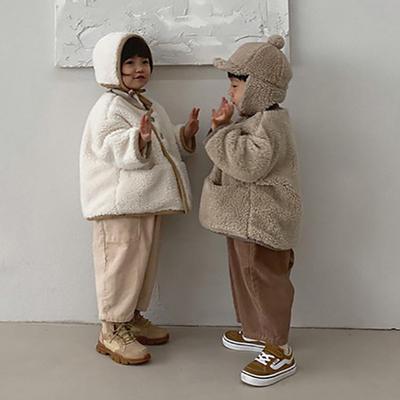 Baby Winter Plush Cardigan - Thickened Autumn Style for Toddlers & Boys