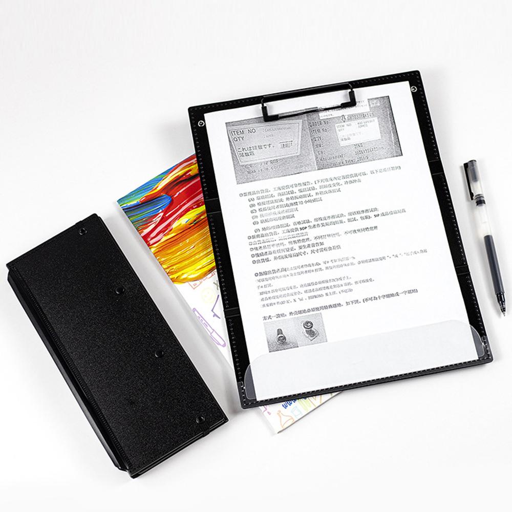 Notes pielęgniarski Składany Ręczny Foldery Przenośna Tablica do Pisania 3 Warstwy Bezpieczny Uchwyt na Papier do Dokumentów Biuro