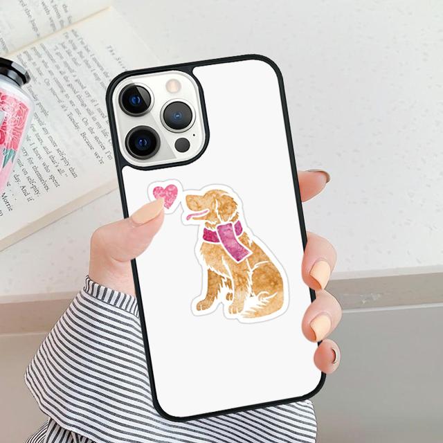 Cute Labrador Retriever Phone Case Cover For iPhone 16 15 14 Plus XR XS Apple 16 11 12 13 Mini Pro Max Coque