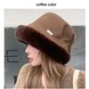 1pc Womens Winter Fleece Bucket Hat,Warm Faux Mink Plush Hat Fluffy Fisherman Fuzzy pullover Hat skull Hat For Outdoor dailywear
