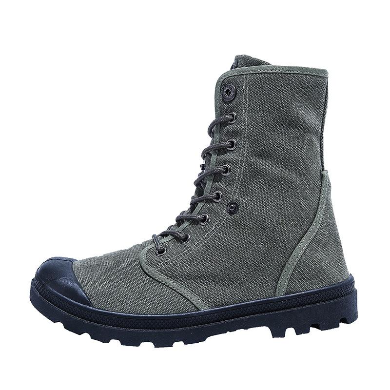 

2024 Men s Fashion Canvas Shoes Spring and Autumn Outdoor Shoes Thick-soled High-top Shoes Cuff Shoes Fashion Sports Shoes 39